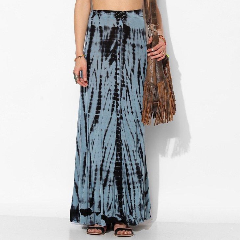 Urban Outfitters Ecote Tie Dye Button Front Skirt